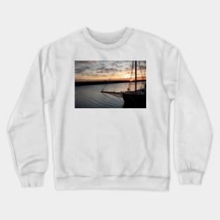 Sailing Ship Silhouette Crewneck Sweatshirt